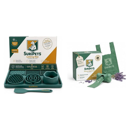 Pack Bienestar Diario de SuriPets: alfombrilla y bolsas